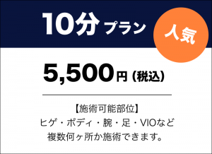 10分プラン　5,500円