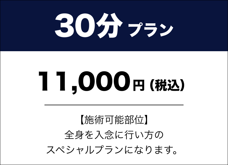 30分プラン　11,000円