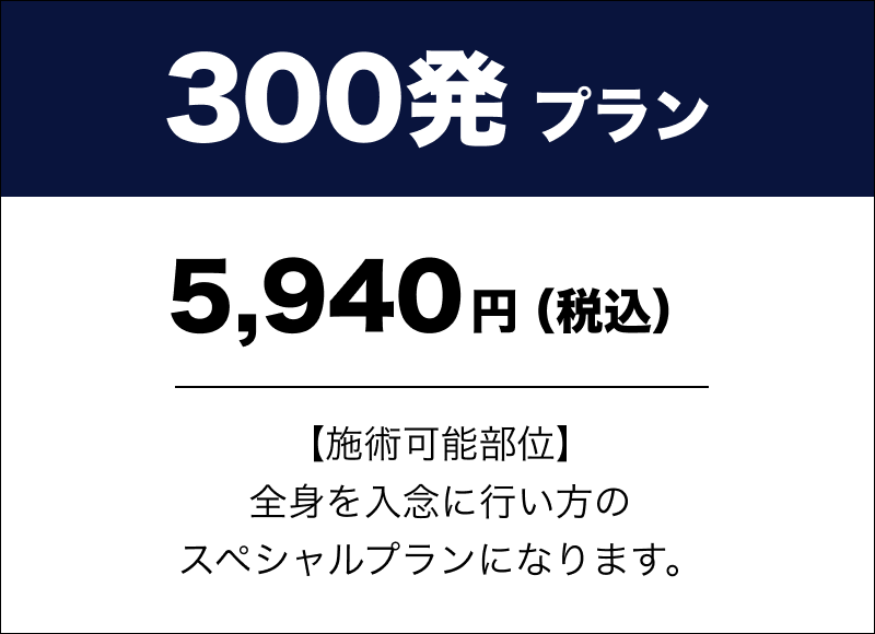 300発プラン　5,940円